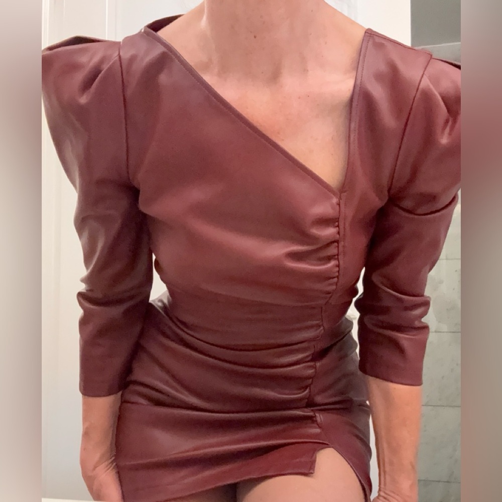 Zara Burgundy Mini Dress